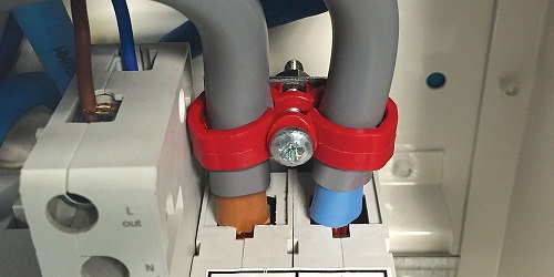Metal Consumer Unit To A TT Earthing Arrangement Supply - Meter Tails Clamp